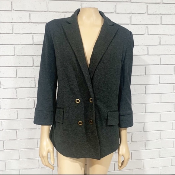 Cartonnier Jackets & Blazers - Cartonnier Women’s Gray Double Breasted Blazer